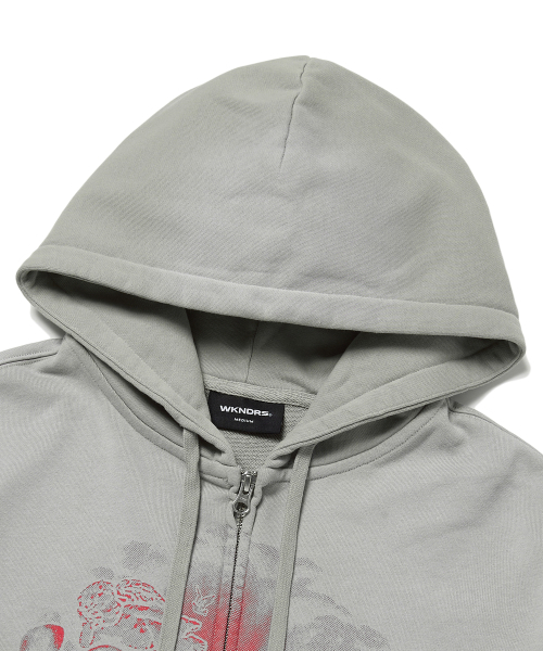 WKNDRS(ウィーキャンドース)の「ANGEL ZIPUP HOODIE (GREY)(パーカー・レディース・その他・X-LARGE/MEDIUM/LARGE)」の3枚目の写真