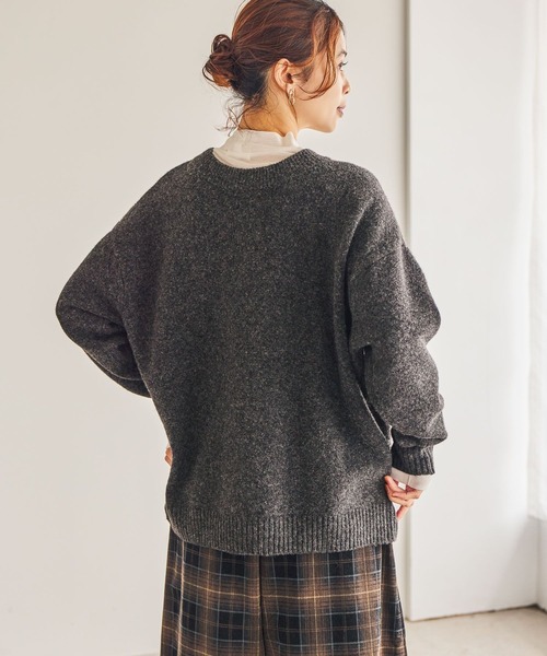 studio CLIP（スタディオクリップ）の「7ゲージダブルフロントウールミックスニットカーディガン（カーディガン/ボレロ・レディース・グレー/チャコール/レッド/ライトベージュ・FREE）」の13枚目の写真