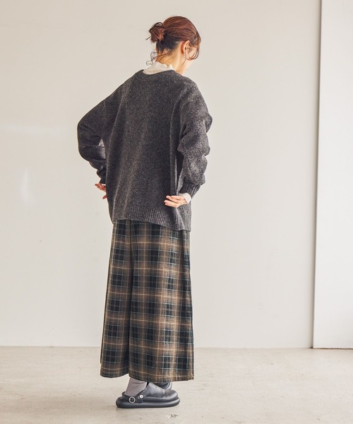 studio CLIP（スタディオクリップ）の「7ゲージダブルフロントウールミックスニットカーディガン（カーディガン/ボレロ・レディース・グレー/チャコール/レッド/ライトベージュ・FREE）」の18枚目の写真