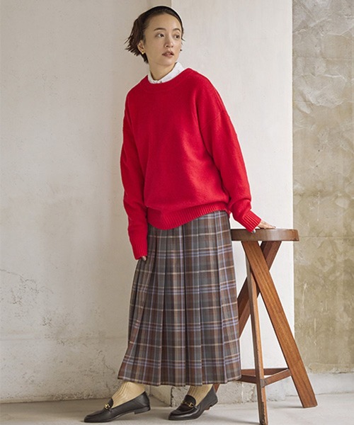 studio CLIP（スタディオクリップ）の「7ゲージダブルフロントウールミックスニットカーディガン（カーディガン/ボレロ・レディース・グレー/チャコール/レッド/ライトベージュ・FREE）」の21枚目の写真