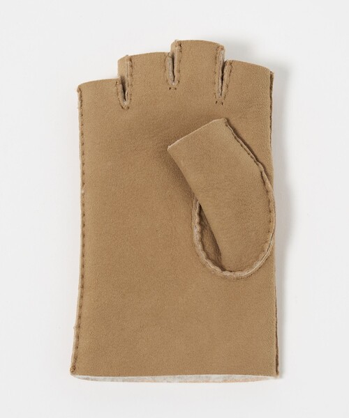 UNITED ARROWS（ユナイテッドアローズ）の「ムートン フィンガーレス グローブ（手袋・メンズ・ベージュ・FREE）」の7枚目の写真