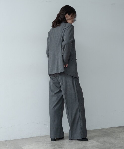 GALLEST（ギャレスト）の「Comfy SET UP｜イージーストレートスラックス【セットアップ対応／通勤／カセット服】（その他パンツ・レディース・ダークグレー/ブラック/ブラウン系・34/36/38/40）」の20枚目の写真