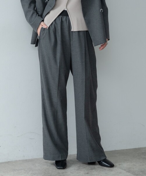 GALLEST（ギャレスト）の「Comfy SET UP｜イージーストレートスラックス【セットアップ対応／通勤／カセット服】（その他パンツ・レディース・ダークグレー/ブラック/ブラウン系・34/36/38/40）」の17枚目の写真