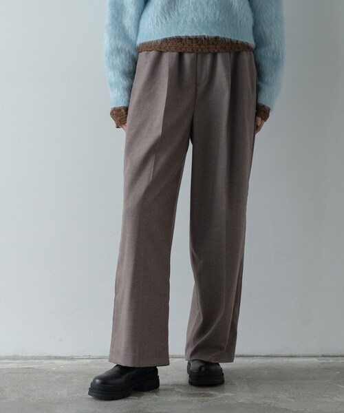 GALLEST（ギャレスト）の「Comfy SET UP｜イージーストレートスラックス【セットアップ対応／通勤／カセット服】（その他パンツ・レディース・ダークグレー/ブラック/ブラウン系・34/36/38/40）」の8枚目の写真