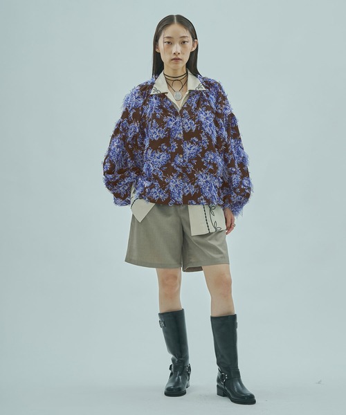 ROSE BUD（ローズバッド）の「(mag.by c)FLOWER JACQUARD BLOUSE