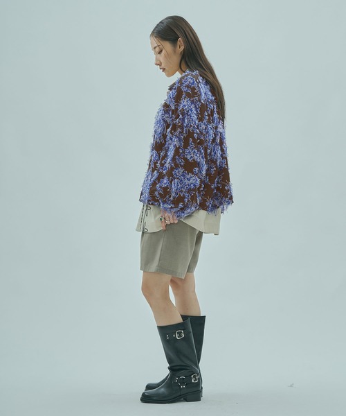 ROSE BUD（ローズバッド）の「(mag.by c)FLOWER JACQUARD BLOUSE（シャツ/ブラウス・レディース・ブラウン/ネイビー・ONE SIZE）」の17枚目の写真