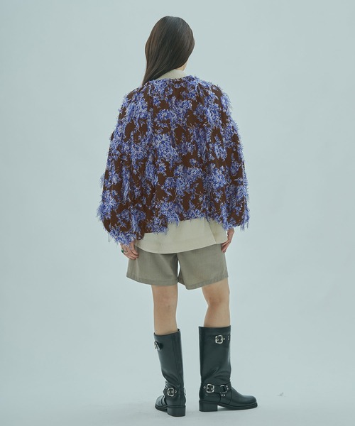 ROSE BUD（ローズバッド）の「(mag.by c)FLOWER JACQUARD BLOUSE（シャツ/ブラウス・レディース・ブラウン/ネイビー・ONE SIZE）」の18枚目の写真