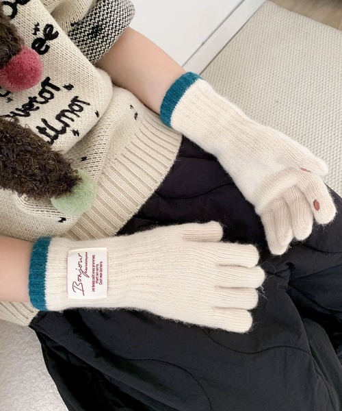 aimoha（アイモハ）の「【aimoha-KIDS-】キッズ アームウォーマーニットグローブ（手袋・キッズ・オフホワイト/グレー/ピンク/ブラウン・FREE）」の18枚目の写真