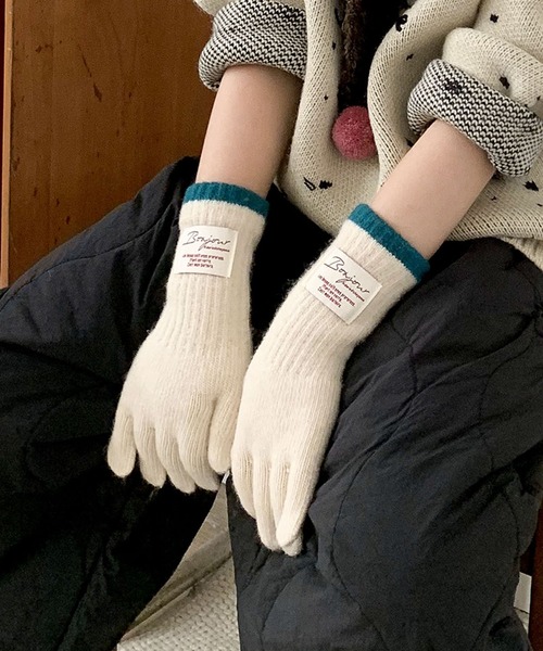 aimoha（アイモハ）の「【aimoha-KIDS-】キッズ アームウォーマーニットグローブ（手袋・キッズ・オフホワイト/グレー/ピンク/ブラウン・FREE）」の20枚目の写真