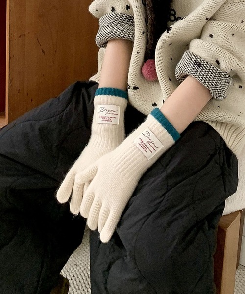 aimoha（アイモハ）の「【aimoha-KIDS-】キッズ アームウォーマーニットグローブ（手袋・キッズ・オフホワイト/グレー/ピンク/ブラウン・FREE）」の21枚目の写真