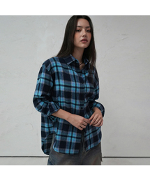 Pop Over Check Shirt BLUE
