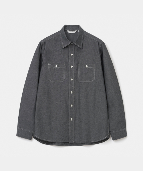 UNIFORM BRIDGE(ユニフォームブリッジ)の「chambray shirt black(シャツ/ブラウス・メンズ・その他・LARGE/X-LARGE/XX-LARGE/MEDIUM)」の1枚目の写真