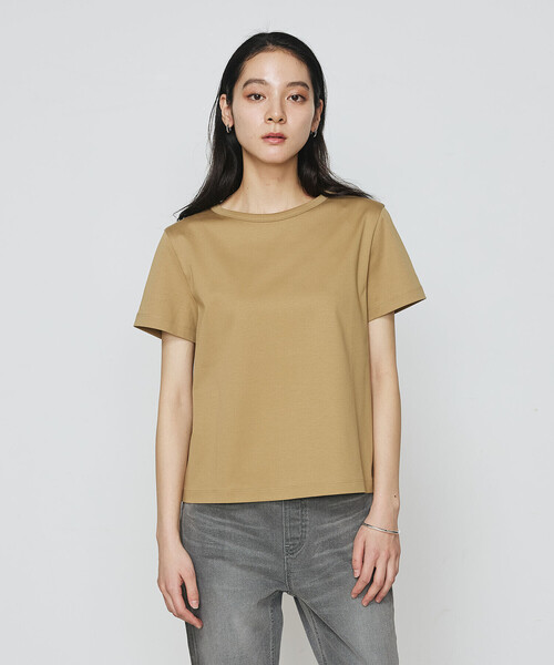 COMME CA(コムサ)の「〔 TALLサイズ 〕 アルビ二スタスムース強シルケット プルオーバー(Tシャツ/カットソー・レディース・キャメル/ホワイト/ブラック・13号/15号)」の15枚目の写真