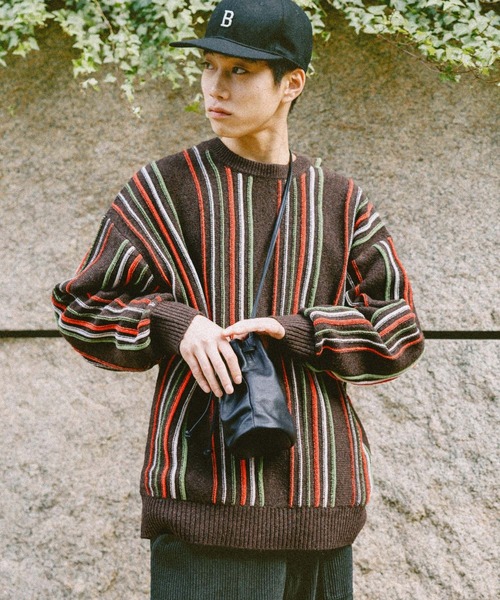 niko and...(ニコアンド)の「アソートレザー巾着ショルダーバッグ(ショルダーバッグ・メンズ・ブラック/ベージュ・FREE)」の4枚目の写真