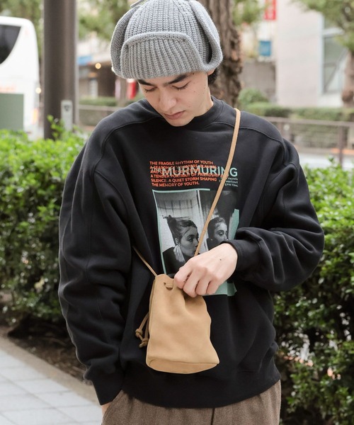 niko and...(ニコアンド)の「アソートレザー巾着ショルダーバッグ(ショルダーバッグ・メンズ・ブラック/ベージュ・FREE)」の8枚目の写真