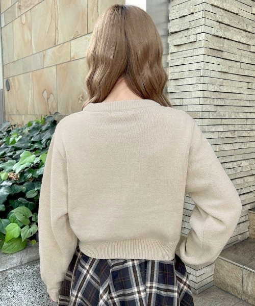 F i.n.t（フィント）の「プチローズ刺繍ニットプルオーバー/fint フィント（ニット/セーター・レディース・オフホワイト/ライトベージュ・FREE）」の11枚目の写真