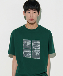 CAMEL WORK（キャメルワーク）の「アイズアンドマウス 半袖Tシャツ（ダークグリーン）（Tシャツ/カットソー）」