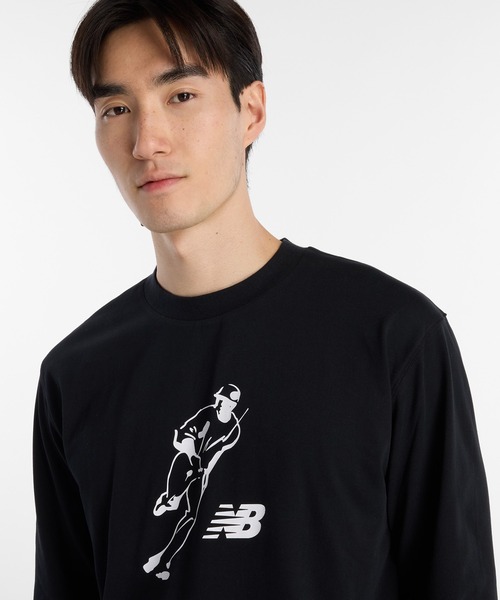 NEW BALANCE(ニューバランス)の「大谷翔平オールウェイズオンロゴ長袖Tシャツ(Tシャツ/カットソー・メンズ・ネイビー/ホワイト/ブラック・SMALL/MEDIUM/LARGE/X-LARGE/XX-LARGE/XXX-LARGE)」の12枚目の写真