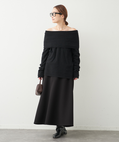 Deuxieme Classe(ドゥーズィエムクラス)の「ボンディング フレアスカート(スカート・レディース・ブラック・34/36/38)」の8枚目の写真