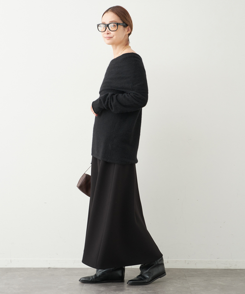 Deuxieme Classe *Linenフレアスカートブラック新品未使用36 ボンディング フレアスカート（スカート）｜Deuxieme Classe