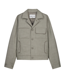 UNGIMMICK（アンジミック）の「CROPPED PANEL TWILL JACKET (MOCHA)（その他アウター）」