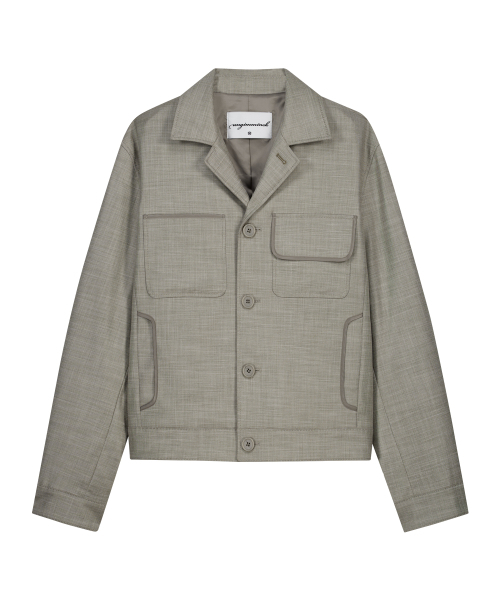 UNGIMMICK(アンジミック)の「CROPPED PANEL TWILL JACKET (MOCHA)(その他アウター・メンズ・その他・MEDIUM/LARGE)」の1枚目の写真