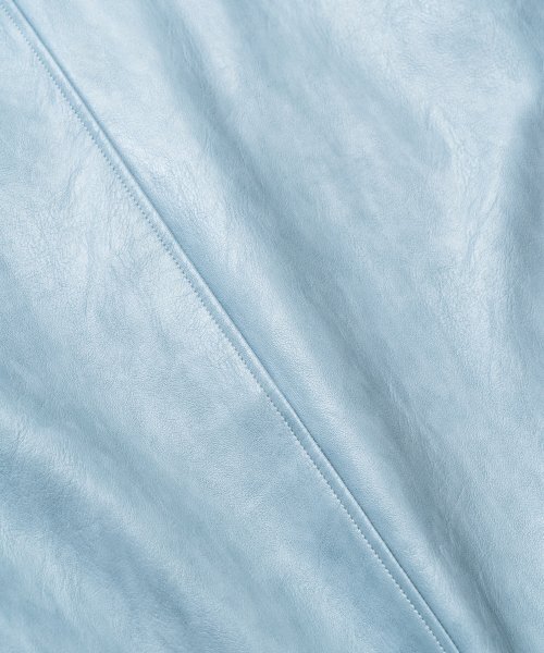 VASTIC（バスティック）の「ノーカラーウェスタンレザージャケット_スカイブルー（ライダースジャケット・メンズ・その他・MEDIUM/LARGE）」の9枚目の写真