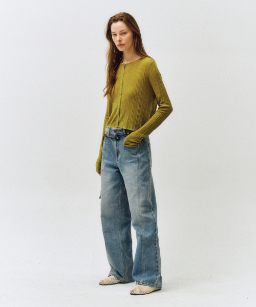 CITTA（シータ）の「フロントディテールカーブルーズデニムパンツ_CTD420(ライトブルー)（デニムパンツ・レディース・スカイブルー・SMALL）」の3枚目の写真