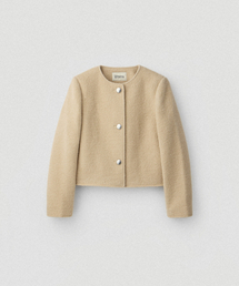 LETTERA（レッテラ）の「Boucle Wool Tweed Jacket_Beige（その他アウター）」