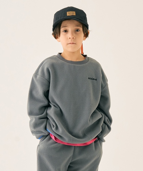 minimal（ミニマル）の「フリースプルオーバー（スウェット・キッズ・マジェンタ/ラベンダー/チャコール/ミント/オフホワイト/ダークオレンジ・100cm/110cm/130cm/90cm/120cm/140cm）」の3枚目の写真