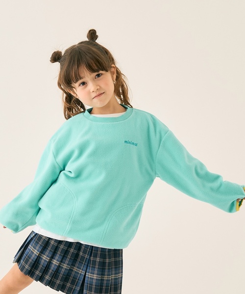 minimal（ミニマル）の「フリースプルオーバー（スウェット・キッズ・マジェンタ/ラベンダー/チャコール/ミント/オフホワイト/ダークオレンジ・100cm/110cm/130cm/90cm/120cm/140cm）」の4枚目の写真