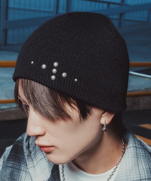 improves(インプローブス)の「スタッズ ニットキャップ(ニットキャップ/ビーニー・メンズ・ブラック/グレー/ホワイト・FREE)」の7枚目の写真