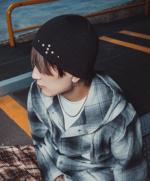 improves(インプローブス)の「スタッズ ニットキャップ(ニットキャップ/ビーニー・メンズ・ブラック/グレー/ホワイト・FREE)」の9枚目の写真