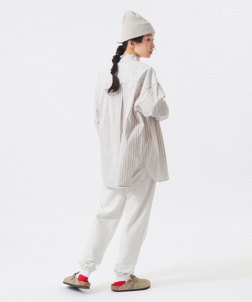 BEAMS BOY（ビームスボーイ）の「ドビー ストライプ ビッグ BDシャツ（シャツ/ブラウス・レディース・イエロー/グレー/ピンク・ONE SIZE）」の16枚目の写真