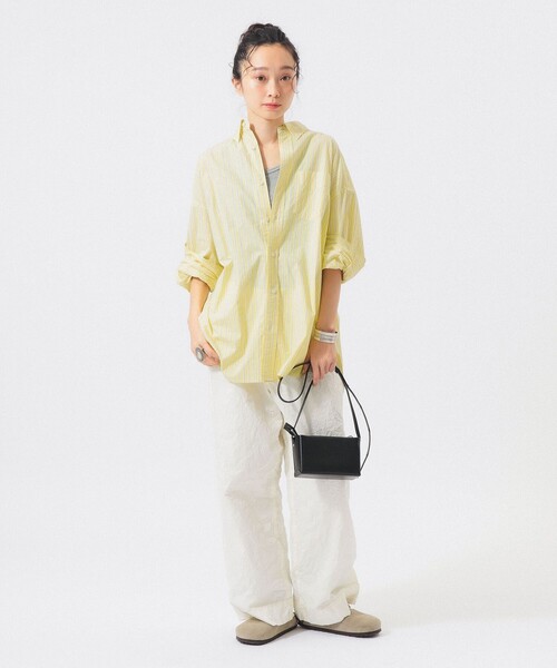 BEAMS BOY(ビームスボーイ)の「ドビー ストライプ ビッグ BDシャツ(シャツ/ブラウス・レディース・イエロー/グレー/ピンク・ONE SIZE)」の12枚目の写真