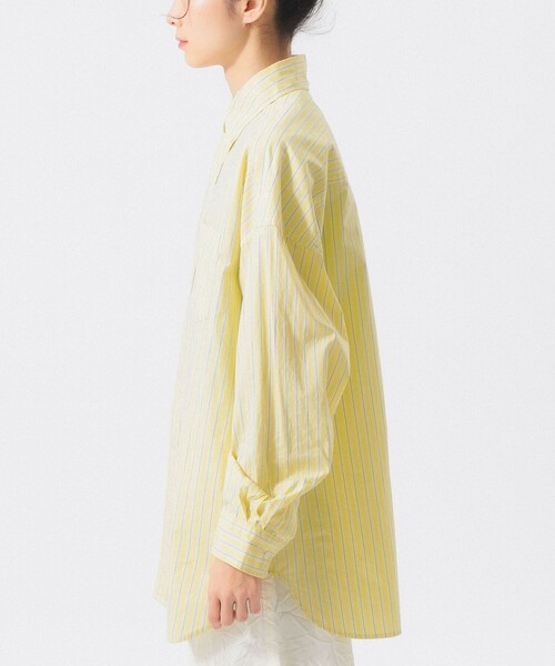 BEAMS BOY(ビームスボーイ)の「ドビー ストライプ ビッグ BDシャツ(シャツ/ブラウス・レディース・イエロー/グレー/ピンク・ONE SIZE)」の15枚目の写真