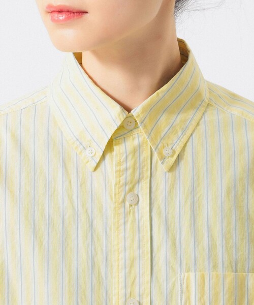 BEAMS BOY(ビームスボーイ)の「ドビー ストライプ ビッグ BDシャツ(シャツ/ブラウス・レディース・イエロー/グレー/ピンク・ONE SIZE)」の17枚目の写真