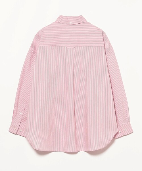 BEAMS BOY（ビームスボーイ）の「ドビー ストライプ ビッグ BDシャツ（シャツ/ブラウス・レディース・イエロー/グレー/ピンク・ONE SIZE）」の6枚目の写真