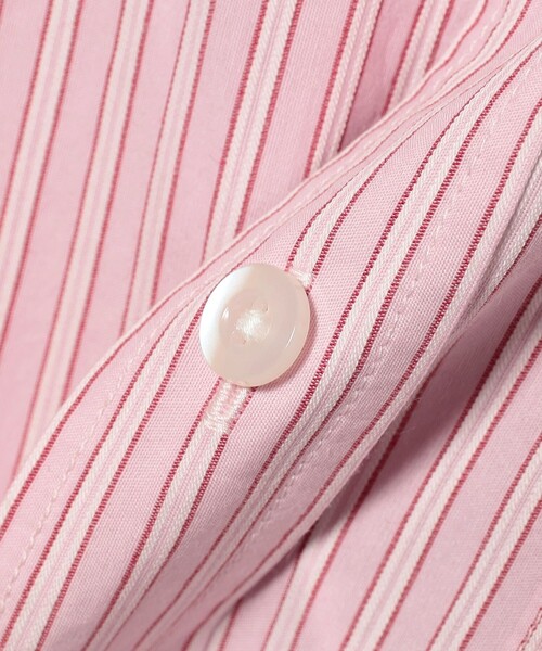 BEAMS BOY（ビームスボーイ）の「ドビー ストライプ ビッグ BDシャツ（シャツ/ブラウス・レディース・イエロー/グレー/ピンク・ONE SIZE）」の7枚目の写真