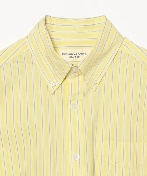 BEAMS BOY（ビームスボーイ）の「ドビー ストライプ ビッグ BDシャツ（シャツ/ブラウス・レディース・イエロー/グレー/ピンク・ONE SIZE）」の9枚目の写真