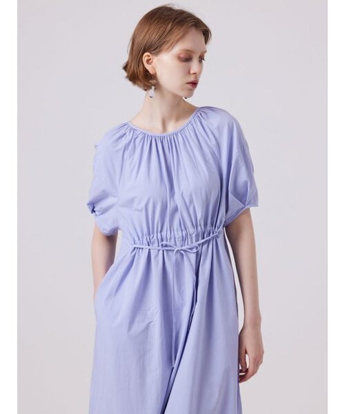 AYIHOLIC CASHMERE（アイホリックカシミア）の「パフスリーブ シャーリングマキシワンピース（ワンピース・レディース・パープル・FREE）」の2枚目の写真