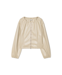 Yuje（ユジェ）の「LEATHER BOMBER JACKET (2color)（ライダースジャケット）」