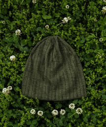 UNSTOPPABLE（アンストッパブル）の「Linen Knit Golji Beanie - Deep Khaki（ニットキャップ/ビーニー）」