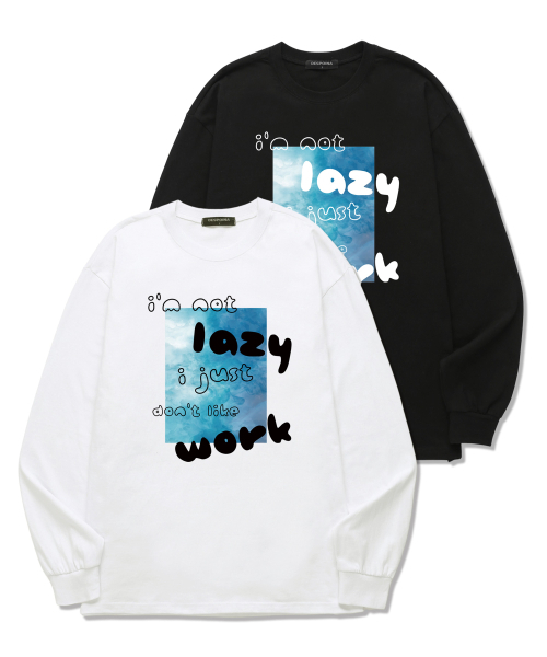 OUSE(オウズ)の「NOT LAZY ロングスリーブ (DLS032) ブラック(Tシャツ/カットソー・レディース・その他・LARGE/X-LARGE/XX-LARGE/SMALL/MEDIUM)」の3枚目の写真