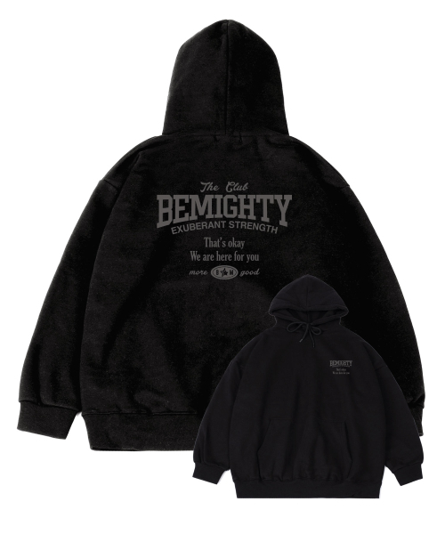 BEMIGHTY（ビーマイティー）の「レタリングロゴオーバーサイズ起毛フードパーカー[メランジェグレー]（パーカー・メンズ・その他・LARGE/X-LARGE/XX-LARGE）」の4枚目の写真
