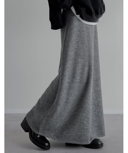 Re:EDIT（リエディ）の「[2点セット][セットアップ][低身長サイズ有]カシミヤタッチスキッパーニットトップス×スカート（セットアップ・レディース・ベージュ/グレー/ブラック/アイボリー・SHORT/AM/MEDIUM/LARGE）」の17枚目の写真