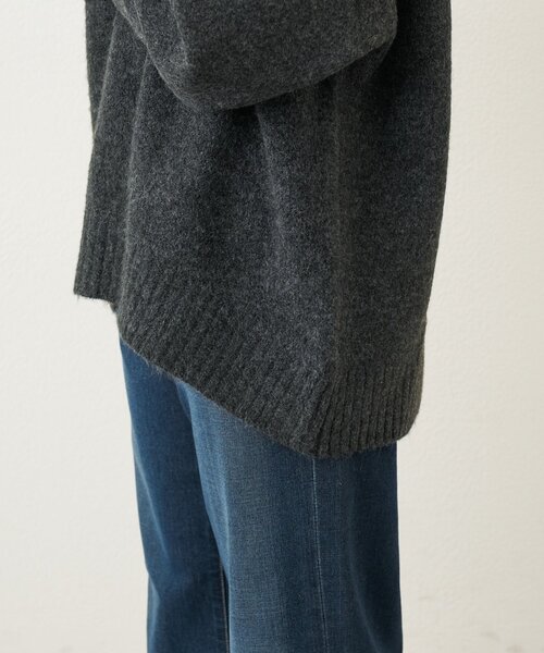 un dix cors（アンディコール）の「《デイリーに活躍◎》ヤクライクモックネックニット（ニット/セーター・レディース・チャコールグレー/モカ/レッド・FREE）」の12枚目の写真