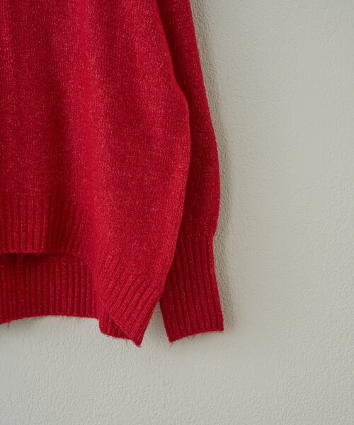 un dix cors（アンディコール）の「《デイリーに活躍◎》ヤクライクモックネックニット（ニット/セーター・レディース・チャコールグレー/モカ/レッド・FREE）」の22枚目の写真