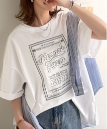 Java（ジャバ）の「《JaVa ジャバコラボ》【接触冷感機能付き】ゆるっと着て、しっかり洒落る。前後2wayパッケージロゴ風刺繍ビッグTEE(半袖)（Tシャツ/カットソー）」