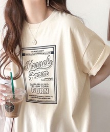 Java（ジャバ）の「《JaVa ジャバコラボ》【接触冷感機能付き】ゆるっと着て、しっかり洒落る。前後2wayパッケージロゴ風刺繍ビッグTEE(半袖)（Tシャツ/カットソー）」